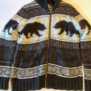 California Bear Cardigan Sweater Hybrid